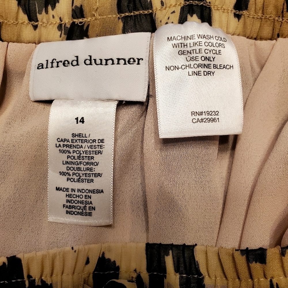 Alfred Dunner Womens Size 14 Animal Print Maxi Skirt w/Elastic Waist Fully Lined - Picture 4 of 4